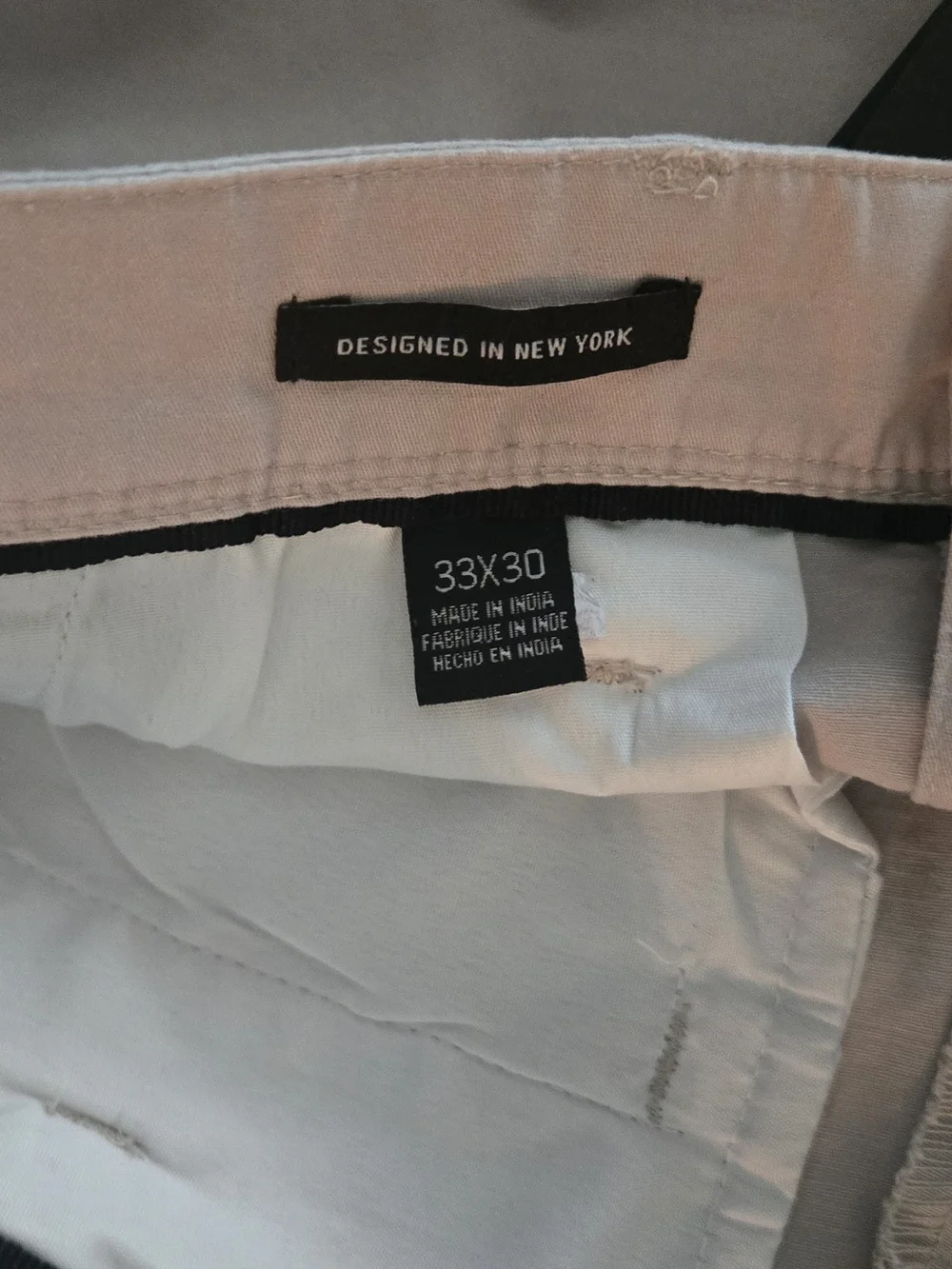 NEW Kenneth Cole Men’s Lightweight Tapered Chinos — Light Cream Or Off White